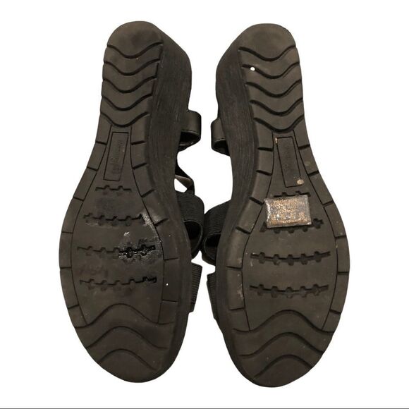 MOUNTAIN SOLE SANDALS, Kelly Black Sling Back Wedge Size 8 - Picture 4 of 8